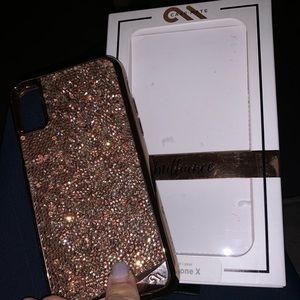 iPhone X sparkle/ glitter military strength case